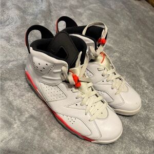 Kids White and Red Sneakers